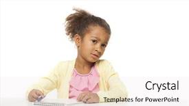  Presentation with american graduation african education - Beautiful presentation design featuring close up portrait of africa backdrop and a white colored foreground