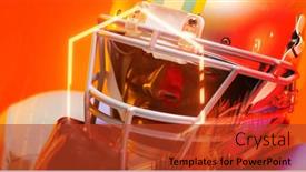 Presentation with american football - PPT layouts having close-up-portrait-of-american background and a red colored foreground