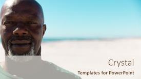  Presentation with space time - PPT theme consisting of close-up-portrait-of-bald background and a sky blue colored foreground