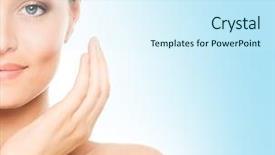  Presentation with beautiful fresh leaves water drops - Colorful presentation enhanced with close-up portrait of beautiful backdrop and a cool aqua colored foreground