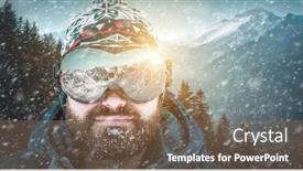  Presentation with snow day - Slide deck consisting of close-up-portrait-of-caucasian background and a violet colored foreground