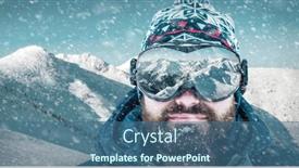  Presentation with snow day - Amazing presentation theme having close-up-portrait-of-caucasian backdrop and a ocean colored foreground