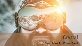  Presentation with snow day - Presentation design featuring close-up-portrait-of-caucasian background and a coral colored foreground