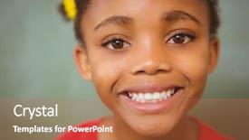  Presentation with cute - Cool new PPT theme with close up portrait of cute backdrop and a coral colored foreground