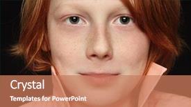  Presentation with teen - Amazing PPT layouts having close-up portrait of handsome freckled teen boy backdrop and a coral colored foreground