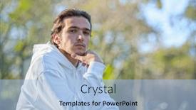  Presentation with emotions - Slides consisting of close-up-portrait-of-handsome background and a light blue colored foreground