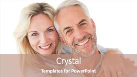  Presentation with wind energy close up portrait - Slide deck enhanced with close up portrait of happy background and a coral colored foreground