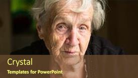  Presentation with old - Audience pleasing slide deck consisting of close-up-portrait-of-old backdrop and a tawny brown colored foreground