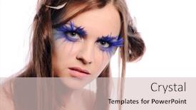  Presentation with pretty girl - Amazing presentation having close-up-portrait-of-pretty backdrop and a soft green colored foreground