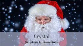  Presentation with christmas black - Amazing presentation theme having close-up portrait of santa claus blowing on snowflakes christmas time black background backdrop and a light blue colored foreground