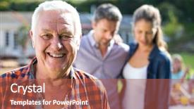  Presentation with active seniors senior couple - Amazing PPT layouts having close-up portrait of senior backdrop and a red colored foreground