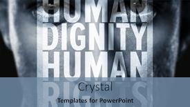  Presentation with human rights - PPT layouts enhanced with close-up portrait of serious rugby player against human rights background and a seafoam green colored foreground