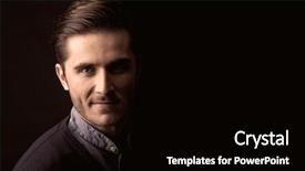  Presentation with black man - Beautiful presentation featuring close up portrait on black backdrop and a black colored foreground