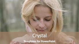  Presentation with people - PPT theme with close-up portrait real people background and a  colored foreground