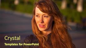  Presentation with red - Slides having close-up-portrait-red-haired background and a tawny brown colored foreground