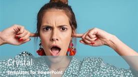  Presentation with wind energy close up portrait - PPT theme featuring head block - close up portrait background and a seafoam green colored foreground