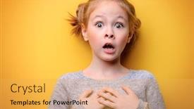  Presentation with faces - Beautiful slide set featuring close-up-portrait backdrop and a yellow colored foreground