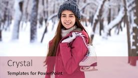  Presentation with winter skates - Audience pleasing slides consisting of close-up-portrait backdrop and a red colored foreground