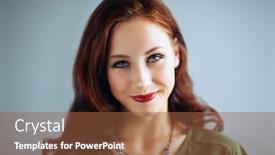  Presentation with skincare - Slide deck having close-up-portrait background and a tawny brown colored foreground