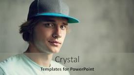  Presentation with fashion - Audience pleasing slide deck consisting of close-up-portrait backdrop and a light gray colored foreground