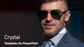  Presentation with mens fashion portrait - Presentation enhanced with close-up-portrait background and a dark gray colored foreground