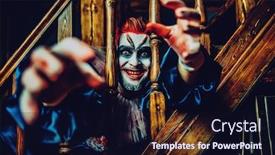  Presentation with clown - Amazing slides having close-up-portrait backdrop and a wine colored foreground