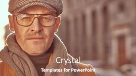  Presentation with middle ages portrait - Theme with close-up-portrait background and a tawny brown colored foreground