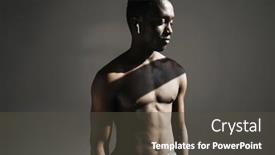  Presentation with wireless - Cool new slides with close-up-portrait backdrop and a dark gray colored foreground