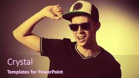  Presentation with emotions - Slides enhanced with close-up-portrait background and a wine colored foreground