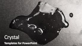  Presentation with oil pollution - Slides featuring close up puddle of oil background and a dark gray colored foreground