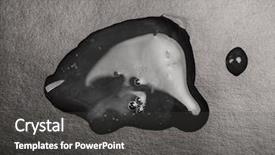  Presentation with oil - Colorful PPT layouts enhanced with close up puddle of oil backdrop and a dark gray colored foreground
