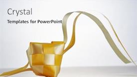  Presentation with cancer lemon green ribbon - Theme having close-up-ribbon-ketupat background and a sky blue colored foreground