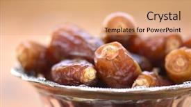  Presentation with middle east - Amazing presentation theme having africa middle east - close up ripped dates backdrop and a coral colored foreground