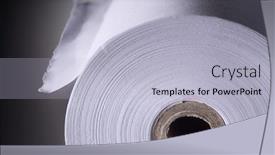  Presentation with roll - Beautiful slides featuring up roll of white paper backdrop and a light blue colored foreground