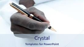  Presentation with health care data science - PPT layouts consisting of close up scientist writing data into a lab notebook background and a sky blue colored foreground