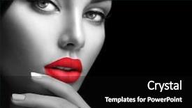  Presentation with black woman - Slide deck having close up sexy red lips background and a black colored foreground