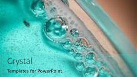  Presentation with air bubbles - Slide set consisting of close-up-shot-of-air background and a seafoam green colored foreground