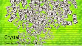  Presentation with code - PPT layouts enhanced with close up shot of american dollar and binary code background and a yellow colored foreground