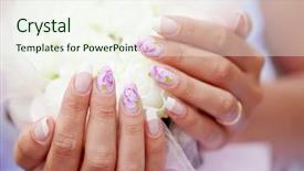  Presentation with nail art - Slide deck enhanced with close-up shot of art background and a sky blue colored foreground