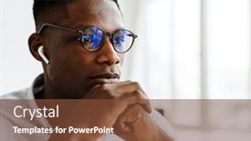  Presentation with electronic music - Cool new slide deck with close-up-shot-of-attractive backdrop and a tawny brown colored foreground