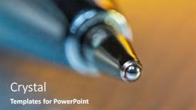  Presentation with light shade - Presentation theme enhanced with close-up-shot-of-ball background and a tawny brown colored foreground