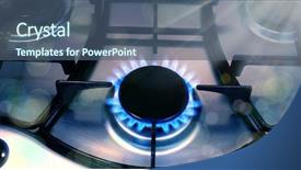  Presentation with flame - PPT layouts having close up shot of burning background and a ocean colored foreground