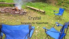  Presentation with close up shot - Colorful theme enhanced with close up shot of camping backdrop and a yellow colored foreground