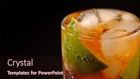  Presentation with cocktail - Colorful slide set enhanced with close-up-shot-of-colourful backdrop and a wine colored foreground