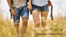  Presentation with freedom - Presentation theme with close-up-shot-of-couple background and a yellow colored foreground