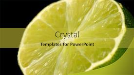  Presentation with lime - Colorful slide set enhanced with close-up-shot-of-cut backdrop and a yellow colored foreground