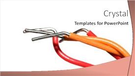  Presentation with cables - Slide set featuring close-up-shot-of-cut background and a white colored foreground