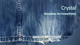  Presentation with close up shot - Presentation design with close up shot of denim plain texture background and a ocean colored foreground