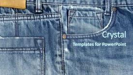  Presentation with close up shot - Presentation consisting of close up shot of denim plain texture background and a ocean colored foreground