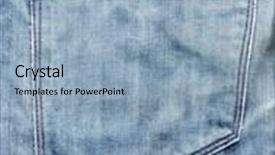  Presentation with denim - Amazing slide set having close up shot of denim plain texture backdrop and a light blue colored foreground